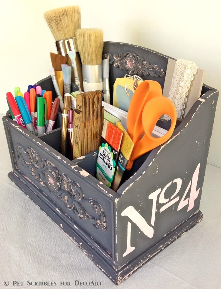 Art Supply Caddy Makeover - Garden Sanity by Pet Scribbles